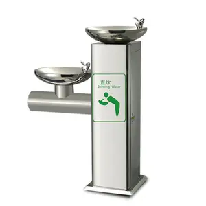 Dispensador de agua para parque público al aire libre, escuela, de acero inoxidable, fuente de agua potable