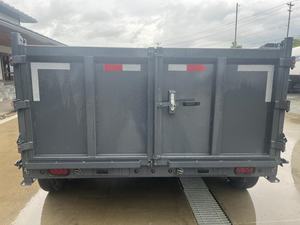 7x16ft Heavy Duty High Side Dump Trailer Triple Axle 21000lbs GVWR 3ft Sides Télescopique Hoist Undermount Rampes 3-Way Gate - Product Image 6