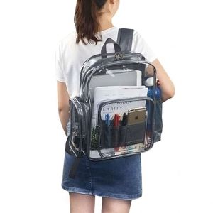 OEM Custom Heavy Duty <b>Clear</b> <b>Backpack</b> Stadium Approved PVC for School Work Sport Travel - Product Image 6