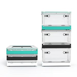 <span class=keywords><strong>Cage</strong></span> de Terrarium en Plastique Pliable à Motif Solide pour Petits Animaux Poulet Reptile Elevage Lézard Gecko Roue-Solution pour Petit Espace - Product Image 4