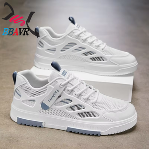 Zapatillas Deportivas Casuales Blancas con Cordones para Hombre, Ligeras, Antideslizantes, Planas, para Caminar - Product Image 2