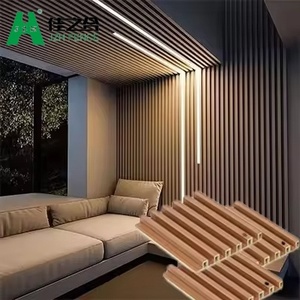 Bande lumineuse LED intérieure et extérieure écologique en bois Wpc pour panneau cannelé Wpc Conceptions flexibles en bois Panneaux WPC - Product Image 1
