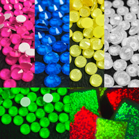 Haute qualité Non Hotfix néon dos plat cristal verre strass néon SS3-SS20 Strass pierres pour bricolage ongles