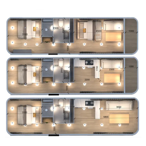 Casa Prefabricada Móvil de Acero <span class=keywords><strong>SINOVA</strong></span> de Lujo de 20 pies, Diseño Moderno con Cocina y Baño, Totalmente Decorada, Lista para Usar, Transpirable - Product Image 4