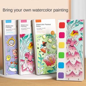 Libro de Colorear con Acuarelas para Niños PP TOYS, con Papel para Dibujar y Pintar, 4.5 Pulgadas, Juego de Juguetes de <span class=keywords><strong>Dibujo</strong></span> Unisex - Product Image 1