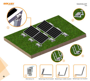 Système de montage solaire à ballast SOEASY pour toits plats, structure commerciale robuste - Product Image 2