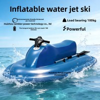 Jet ski électrique gonflable flottant pour 2 personnes, pour le plaisir aquatique, jouet d'extérieur indispensable pour les parents et les enfants, pliable, en PVC, 100 kg
