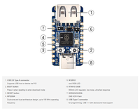 Waveshare RP2350A USB Mini Development Board Berbasis Raspberry Pi RP2350A Mikrokontroler Dual-core & Dual-architecture PICO 2