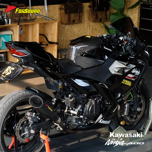Pot d'échappement rectangulaire en fibre de carbone véritable noir intégral pour Kawasaki <span class=keywords><strong>Ninja</strong></span> <span class=keywords><strong>400</strong></span> <span class=keywords><strong>Z400</strong></span>, prix de gros usine Forsound - Product Image 6