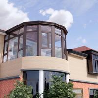 Kit de véranda en aluminium et verre trempé, toit triangulaire, design européen, pour villa, utilisation en extérieur