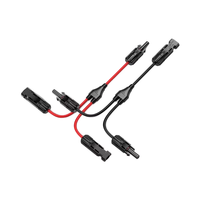 Conector de panel solar Y rama 1 a 2 Cable adaptador paralelo combinador macho a hembra para sistema fotovoltaico