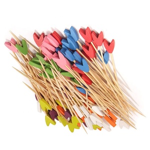 Palillos de Cóctel de Bambú Multicolores de 4.7 Pulgadas para Aperitivos, Frutas, Bebidas, Postres, Decoración de Comida para Fiestas - Product Image 4