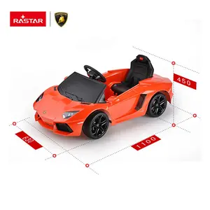 Rastar mainan untuk anak-anak mobil plastik naik mainan Lamborghini berlisensi bayi mobil plastik untuk 3 sampai 8 tahun anak perempuan 6V 7ah Lead-acid