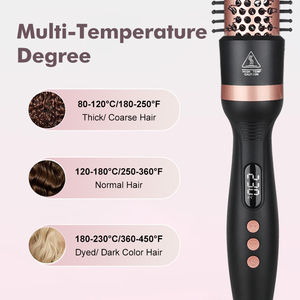 Kit de <span class=keywords><strong>fer</strong></span> à <span class=keywords><strong>boucler</strong></span> 5-en-1 avec brosse thermique et fers interchangeables en céramique – Fabrication OEM/ODM - Product Image 4
