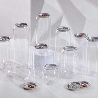 BSBH Prix Abordable Personnalisé 250ml 330ml 500ml Bouteille en PET Transparente pour Boissons, Lait, Thé, Jus, Café, Jetable avec Couvercles