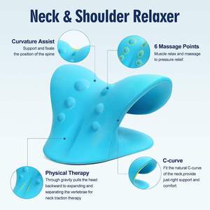 Perangkat traksi leher serviks pereda nyeri efektif dan perenggang bantal pijat dengan titik pijat kunci produk pijat - Product Image 5