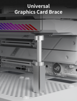 Support de carte graphique anti-affaissement upHere, support GPU réglable, support magnétique 80 mm, support de carte graphique argenté