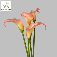 Hochwertige 60CM Künstliche Weiße Weiche Plastik-Rosa Calla-Lilie Realistische Blume für Hochzeit Wohnzimmer Tisch Heimdekoration
