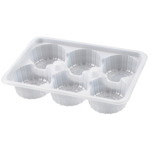 Tùy biến chuyên nghiệp 6-lưới siomai bao bì khay cấp thực phẩm nhựa dùng một lần Takeaway cho Sushi súp nhỏ bánh bao - Product Image 1