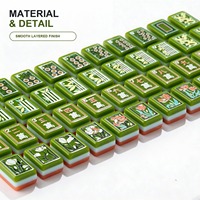 Tuiles de Mahjong Américain Vert Jade en Acrylique, 160 Pièces, Ensemble Quatre Couches, Jeu de Club, Cadeau, Fourniture de Détail