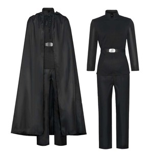 Halloween Jedi Knight Luke <span class=keywords><strong>Skywalker</strong></span> Cosplay Negro Batalla traje Top pantalones capa conjunto completo disfraz - Product Image 1