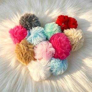 Plush <b>Pom</b> <b>Pom</b> <b>Keychain</b> Soft Faux Fur Fluffy Ball Keyring Fashion Handbag Charm for Women Ladies - Product Image 3