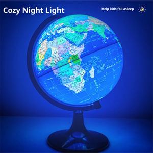 Haute définition 360 degrés rotatif cadeau éducatif enseignement géographie <span class=keywords><strong>monde</strong></span> politique Globe en plastique avec lumière - Product Image 6