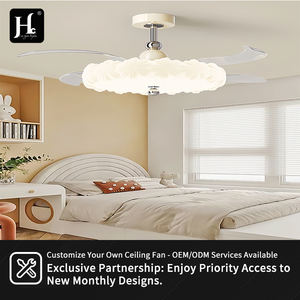 Ventilateurs de plafond rétractables en gros avec lumières et télécommande, moteur DC réversible à 3 températures de couleur, dimmable, pour chambre à coucher et salon - Product Image 6