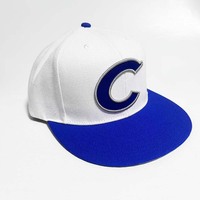Topi Baseball Bordir Logo Huruf 3D Warna Putih Akrilik Kustom Grosir, Bahan Polyester/Katun, Snapback Sporty, Ukuran Dapat Disesuaikan