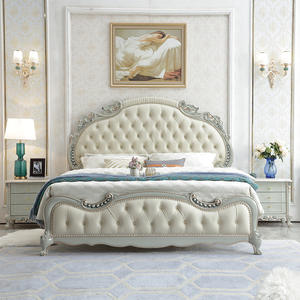 Moderno 2 metros de cuero suave cama Luz de lujo de gama alta muebles de <span class=keywords><strong>dormitorio</strong></span> Simple <span class=keywords><strong>matrimonio</strong></span> doble princesa diseño de madera Metal - Product Image 2