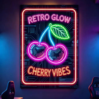 Tableau mural LED néon rétro en forme de circuit imprimé, décoration néon cyberpunk pour salle de jeux, bar, chambre, décoration murale pour la maison
