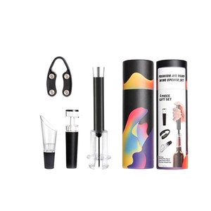 Ensemble tire-<span class=keywords><strong>bouchon</strong></span> à pompe à air, type <span class=keywords><strong>aiguille</strong></span>, ouverture à une touche, ouvre-bouteille portable en aluminium avec <span class=keywords><strong>bouchon</strong></span> et verseur, ensemble de 4 pièces - Product Image 1