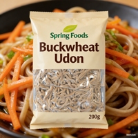 Nouilles Soba Udon en gros de blé dur, cuisson instantanée en 1 minute, faible teneur en gras, emballage en sachet