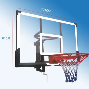M008sd-1 사용자 정의 야외 농구 보드 조정 가능한 벽 마운트 농구 후프