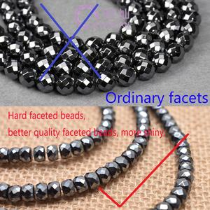 Contas de hematita de pedra natural, para fazer jóias, pulseira de design, pedra preciosa, contas espaçadoras soltas, contas - Product Image 6