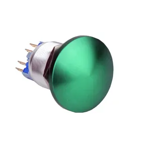 22mm latching switch Electrical Control Panel Mushroom Head Round Pin Terminal SPDT Ip67 Push Button