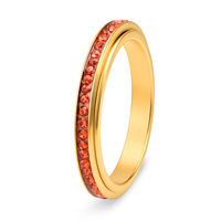Bague anti-stress rotative en acier inoxydable avec zircon cubique de 3 mm, hypoallergénique, étanche et inaltérable, pour femmes - Vente en gros