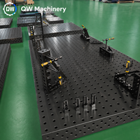 Table de soudage flexible 3D nitrurée, banc de soudage modulaire perforé pour la fabrication métallique, poste de travail de soudage industriel de précision