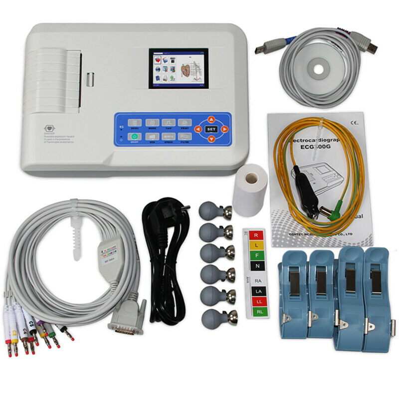 CONTEC ECG300G 3 channel Portable ecg monitor electrocardiography machine ekg ecg machines home ecg devices software Printer
