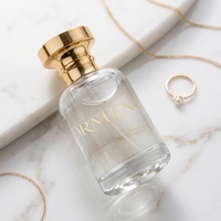 Bouteille de parfum en verre vide en gros avec logo personnalisé FEA15, flacon de parfum à col serti en stock