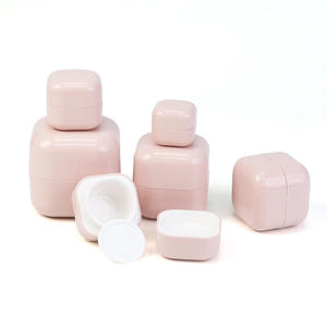 <strong>Double</strong> Layer Empty <strong>Colored</strong> Rectangle PP Plastic Screw Top Luxury Skin Care Cream Jar Cosmetic <strong>Container</strong> - Product Image 3