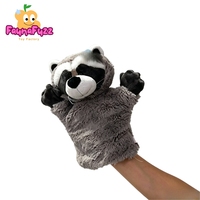 Boneka Tangan Hewan Bulu Panjang Bahan PP Cotton, Sarung Tangan Interaktif Orang Tua-Anak, Boneka Mulut Terbuka untuk Bercerita di TK