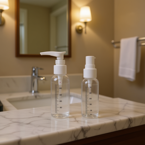 2pcs Travel-friendly Bath & Toilet Supplies <b>Bottle</b> Set (60ML Press-Type 35ML <b>Spray</b> Nozzle) - Product Image 2
