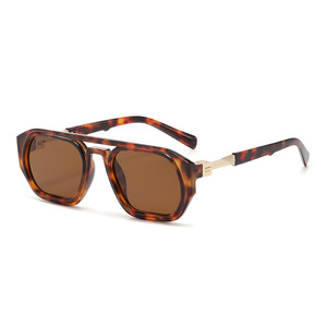 Sunglasses <b>Plastic</b> Frame Double Bridge UV400 Protection Unisex Outdoor Fashion Travel Style - Product Image 3