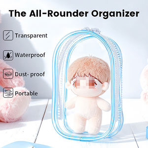 공장 도매 휴대용 여행 투명 봉제 인형 디스플레이 가방 그림 애니메이션 장난감 방진 운반 보호 케이스 PVC 보관 가방 - Product Image 2