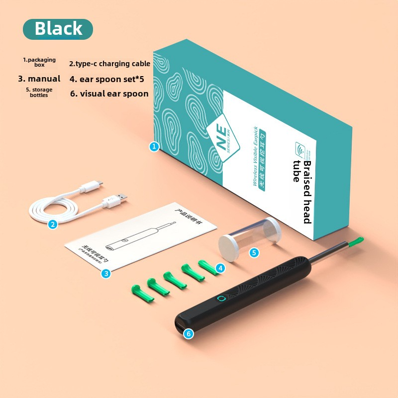 Tête de cuillère intégrée noire NE3-D
