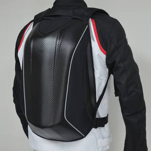 Mochila de Motocicleta con Patrón de Fibra de Carbono, Impermeable, Resistente, con Carcasa Rígida, para Casco Completo, Aventura al Aire Libre, Modelo WB-010 - Product Image 2