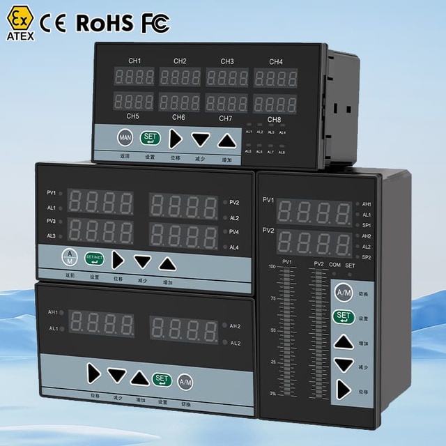 Water Level Indicator Temperature and Humidity Display Fluid Level Controller Indicator With Alarm Thermometer Led Display