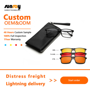 2025 Wholesale Custom Logo <strong>Newest</strong> Fashion Round Frame Clip Eyeglasses Women Men Anti Blue Light Blocking <strong>Reading</strong> <strong>Glasses</strong> - Product Image 2