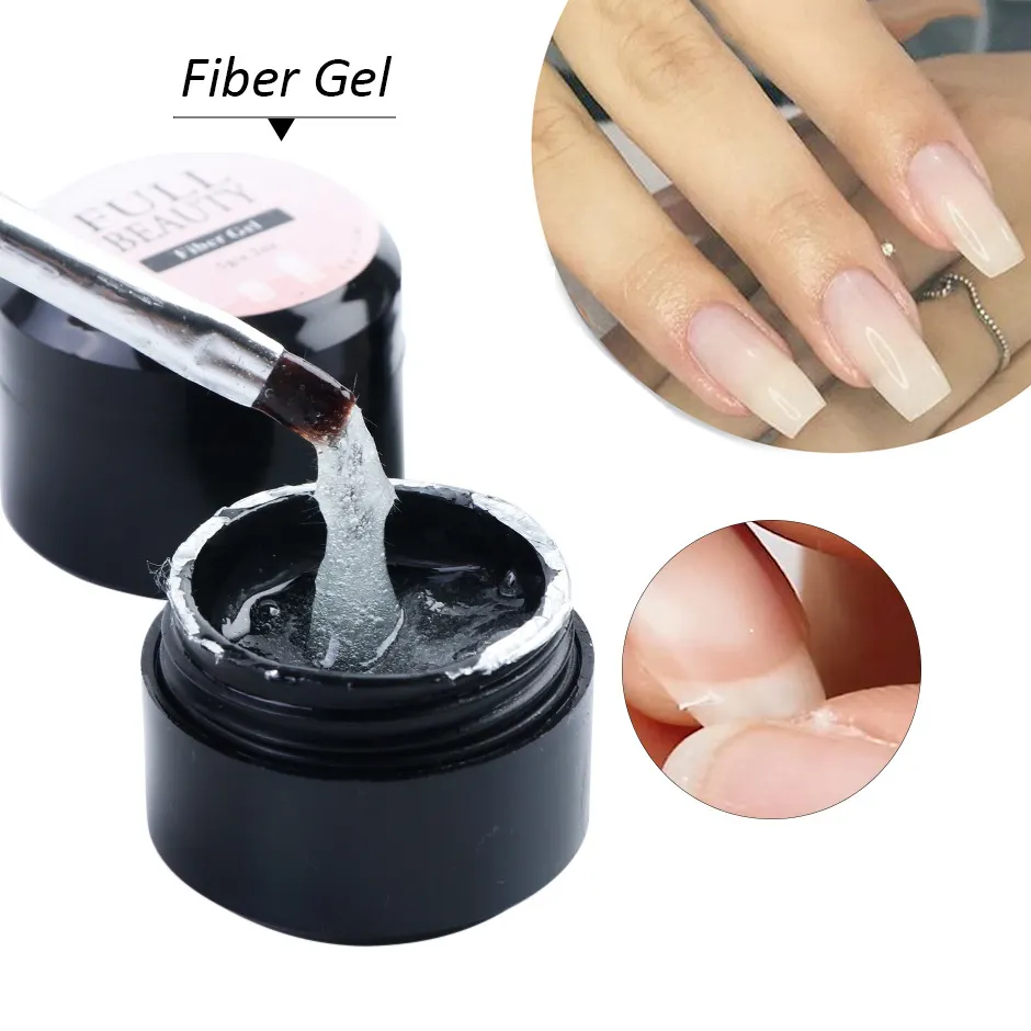 5ミリリットルFiber Extension Repair Gel Clear BuilderためNail Extension Acrylic Repair Broken Nail Forms Gel Polish